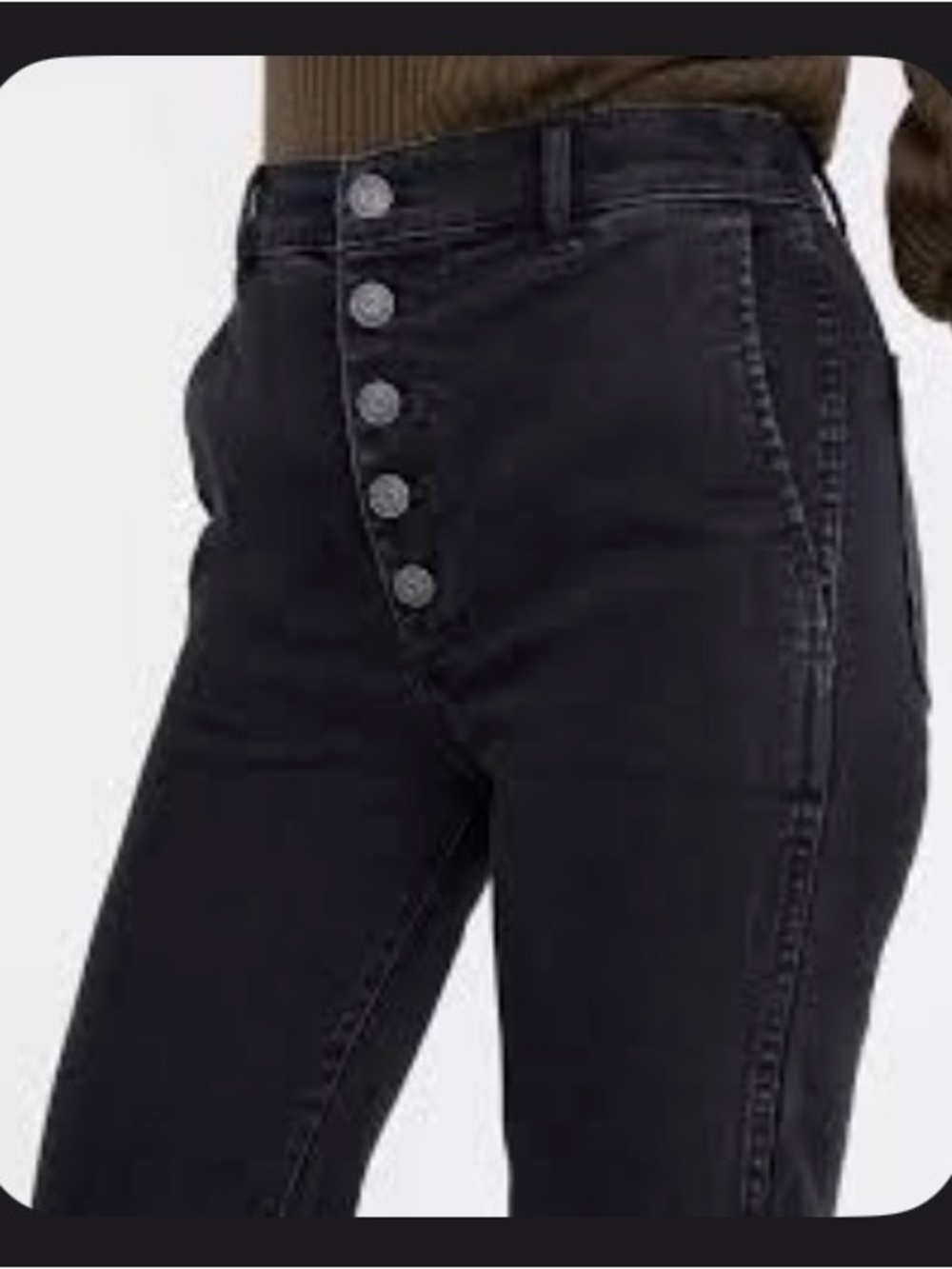 Madewell High-Rise Black Button-Fly Jeans